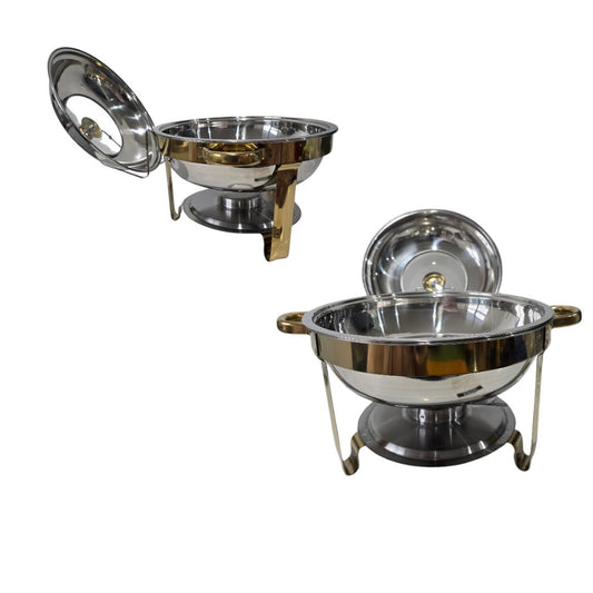 5.5L Round Chaffing Dish Gold