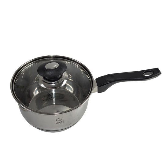 Stainless Steel Saucepan with Glass Lid