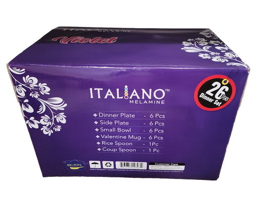 26pc Violet Dinner Set