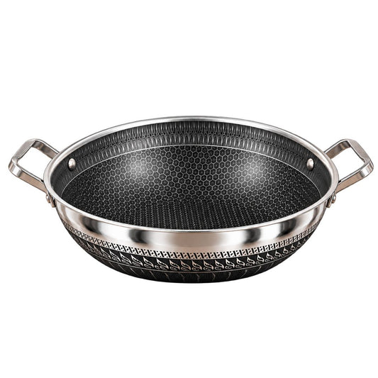HONEYCOMB WOK WITH TWO HANDLES