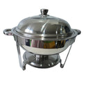 5.5L Round Chaffing Dish Silver