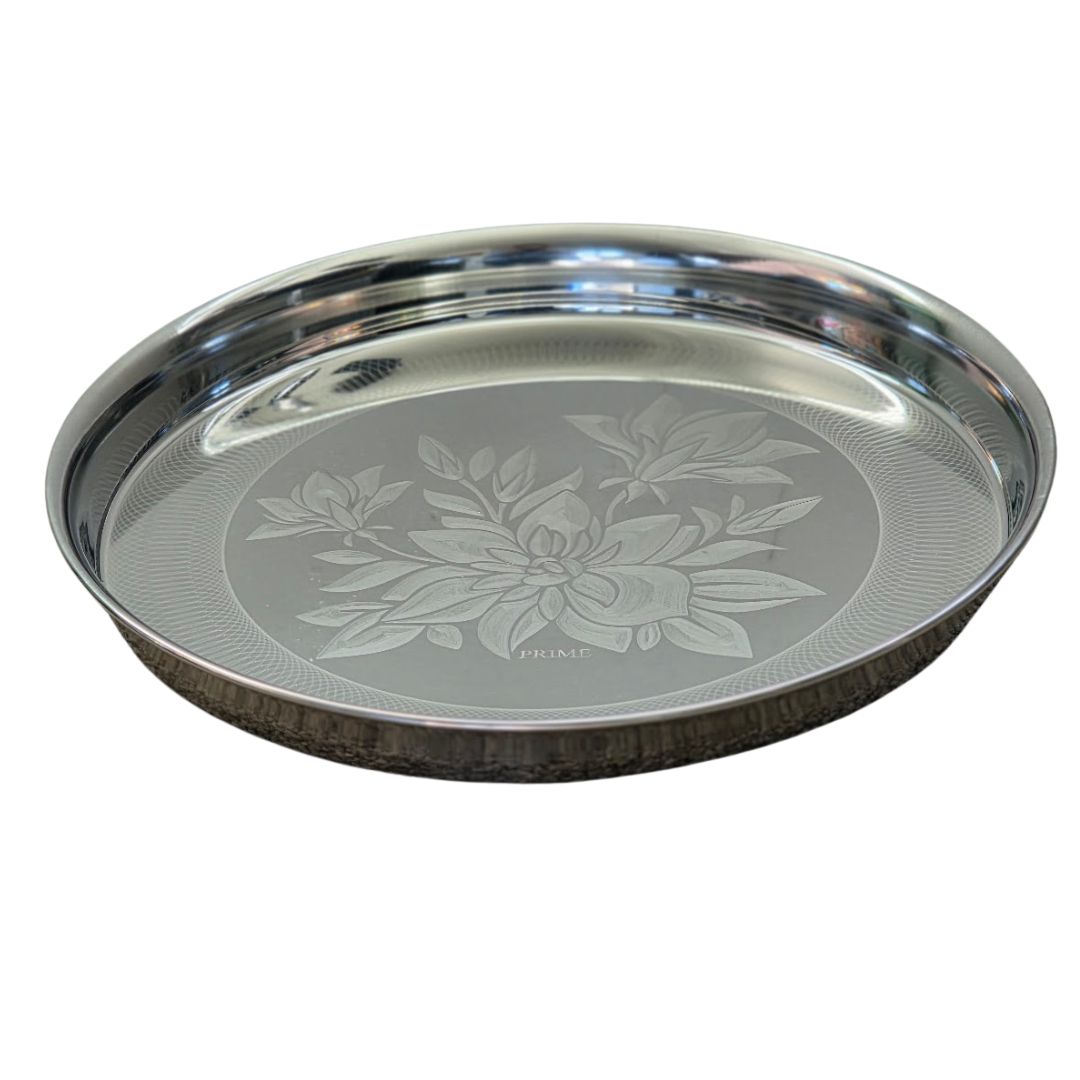 Stainless Steel Koncha Plate with laser design