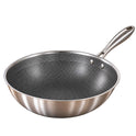 Honeycomb Wok with Long Stainless Steel Handle