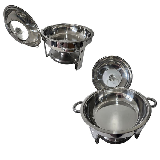 5.5L Round Chaffing Dish Silver