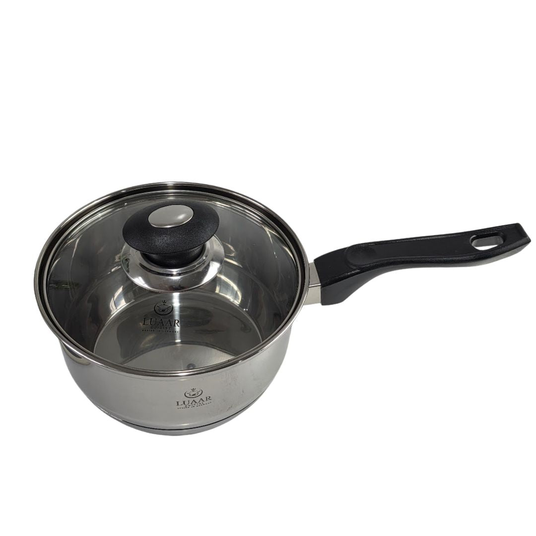 Stainless Steel Saucepan with Glass Lid