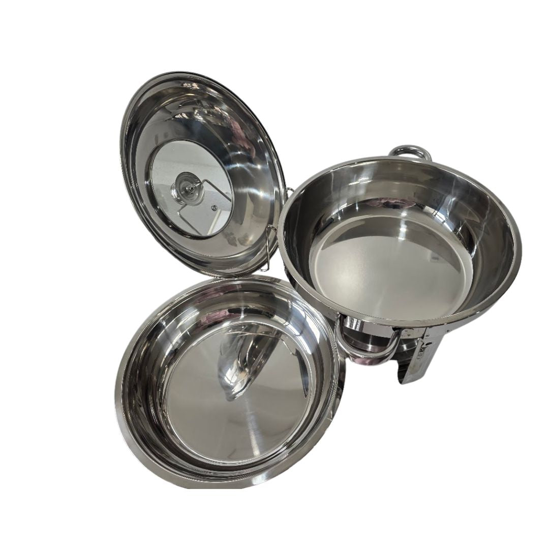 5.5L Round Chaffing Dish Silver