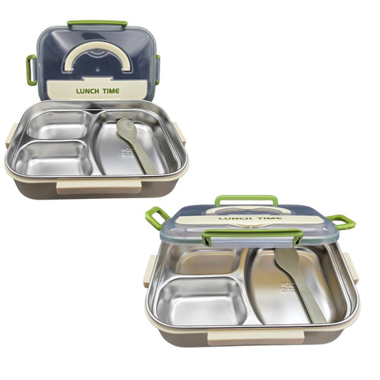 3-Compartment Stainless Steel Lunch Box