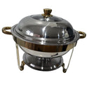 5.5L Round Chaffing Dish Gold