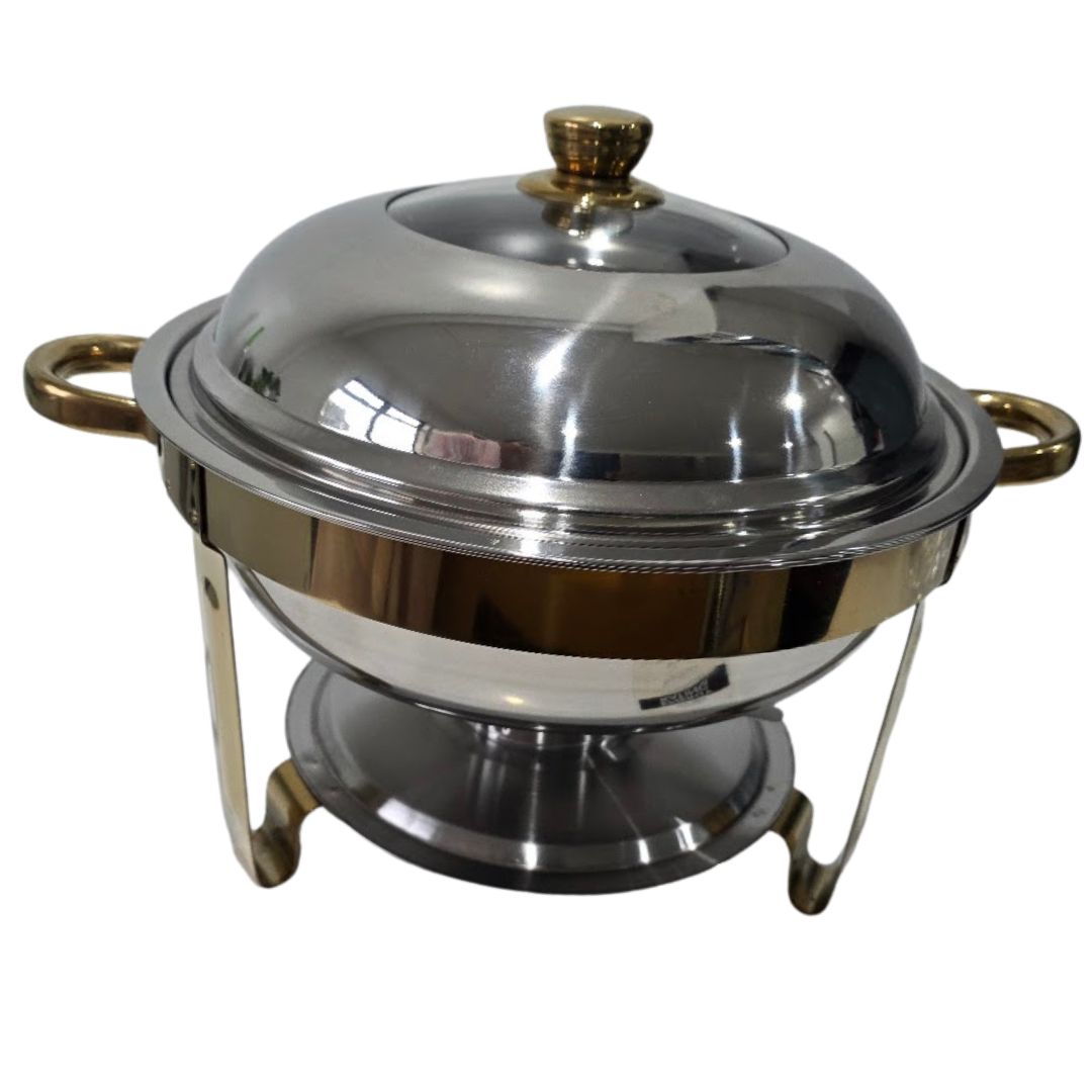 5.5L Round Chaffing Dish Gold